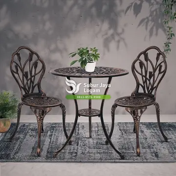 Meja Kursi Outdoor Vintage Tulip